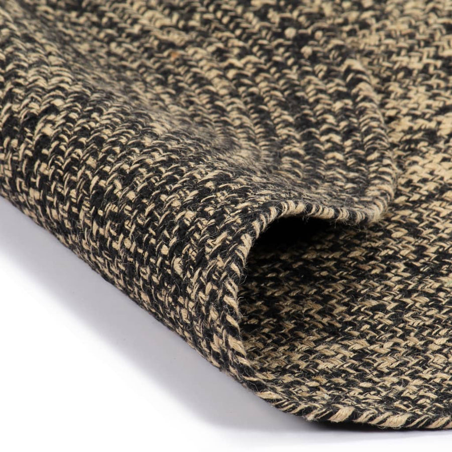 Vloerkleed Handgemaakt Jute En Bruin 180 cm Zwart