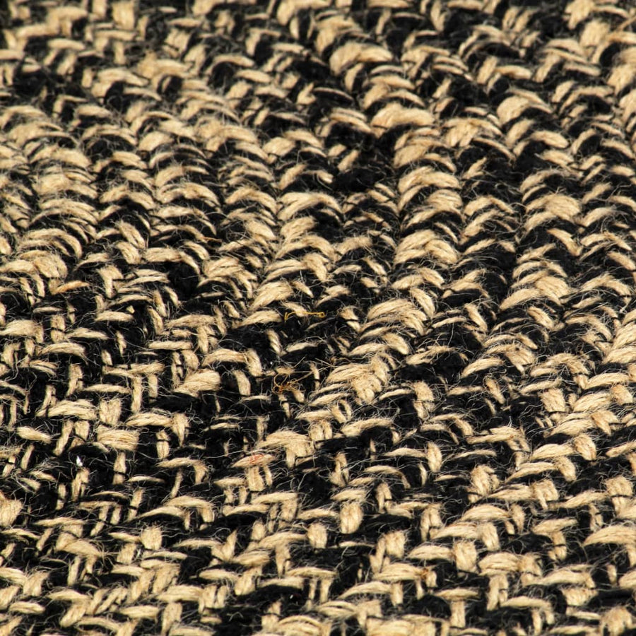 Vloerkleed Handgemaakt Jute En Bruin 180 cm Zwart