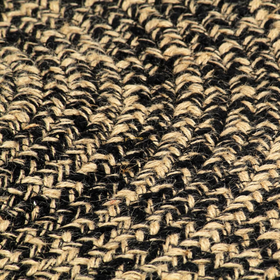 Vloerkleed Handgemaakt Jute En Bruin 240 cm Zwart