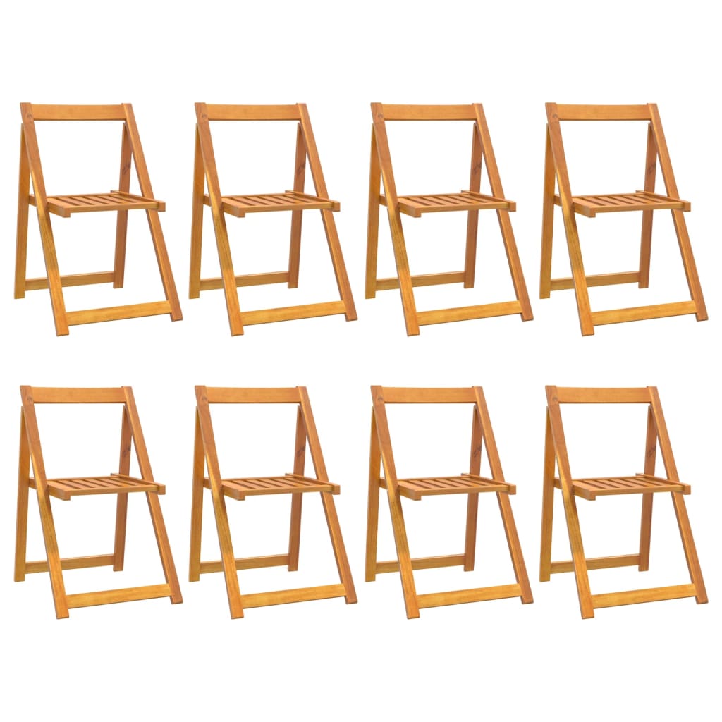 Tuinstoelen 8 st inklapbaar massief acaciahout