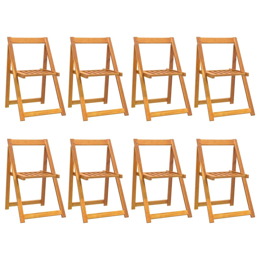 Tuinstoelen 8 st inklapbaar massief acaciahout