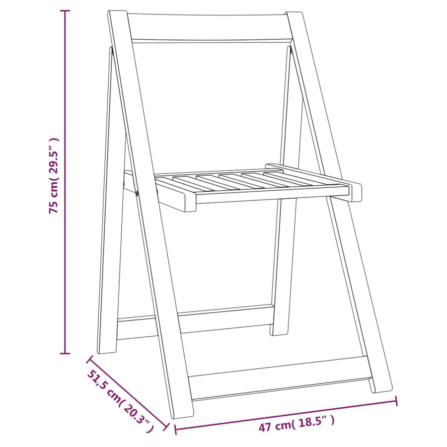 Tuinstoelen 8 st inklapbaar massief acaciahout