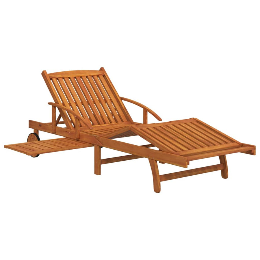 Ligbeddenset Met Tafel Massief Acaciahout 2 ligbedden met tafel