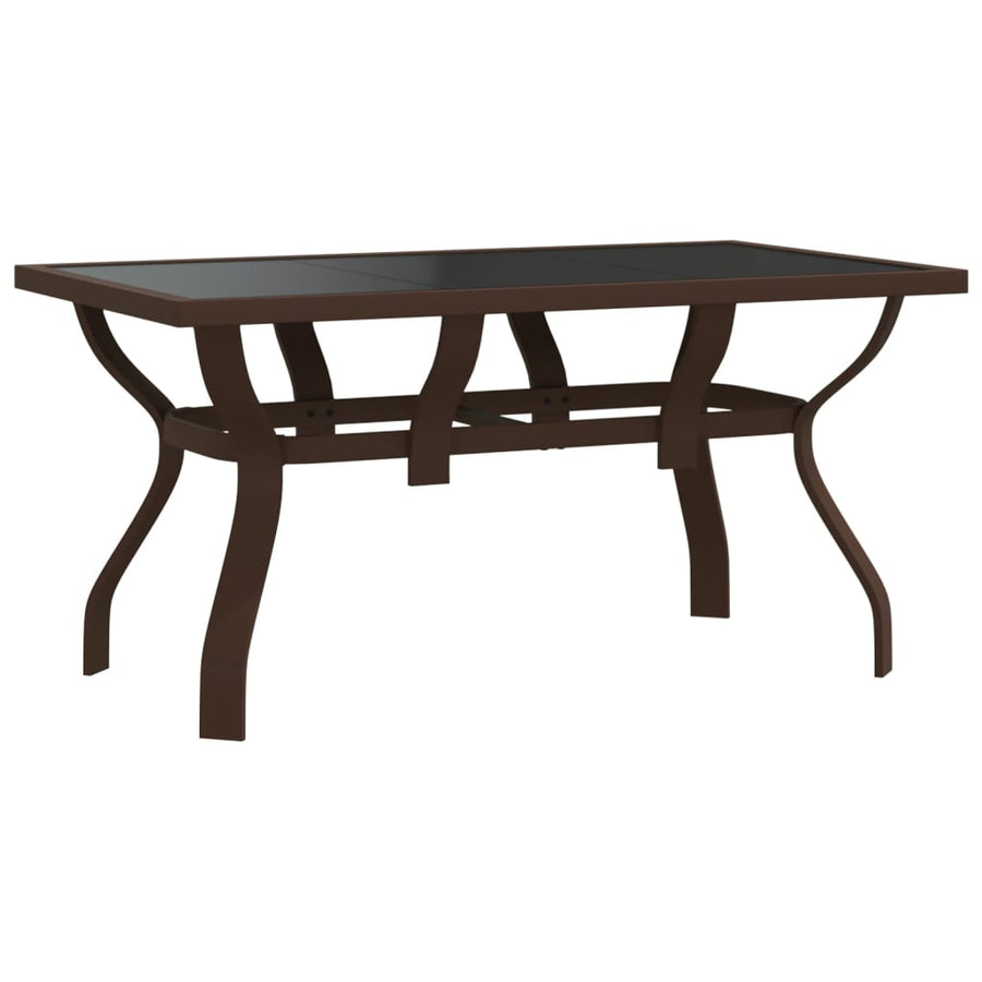 Tuinset 5 140 cm tafellengte Bruin en zwart