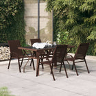 Tuinset 5-delig bruin zwart 140 cm