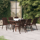 7-piece garden set brown and black