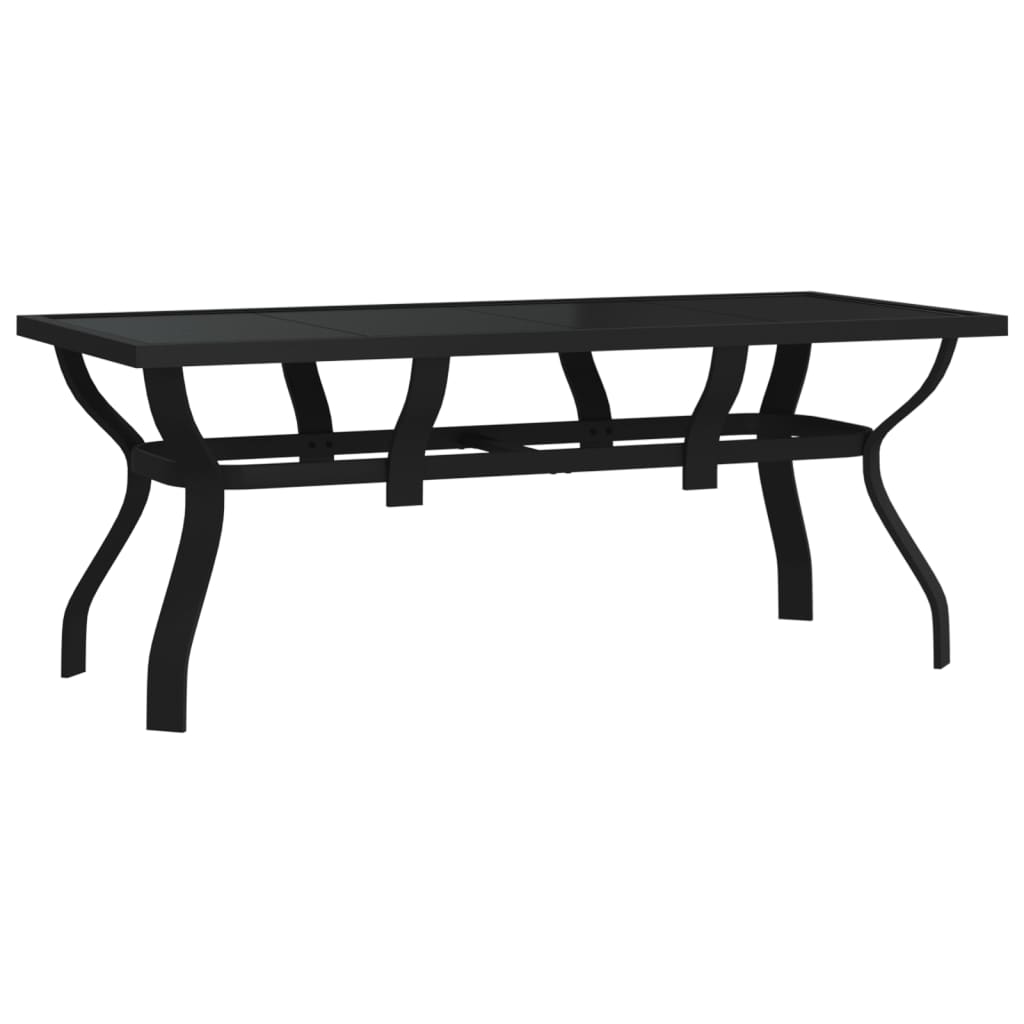 -Delige Tuinset Grijs En Zwart 7 180 cm tafellengte