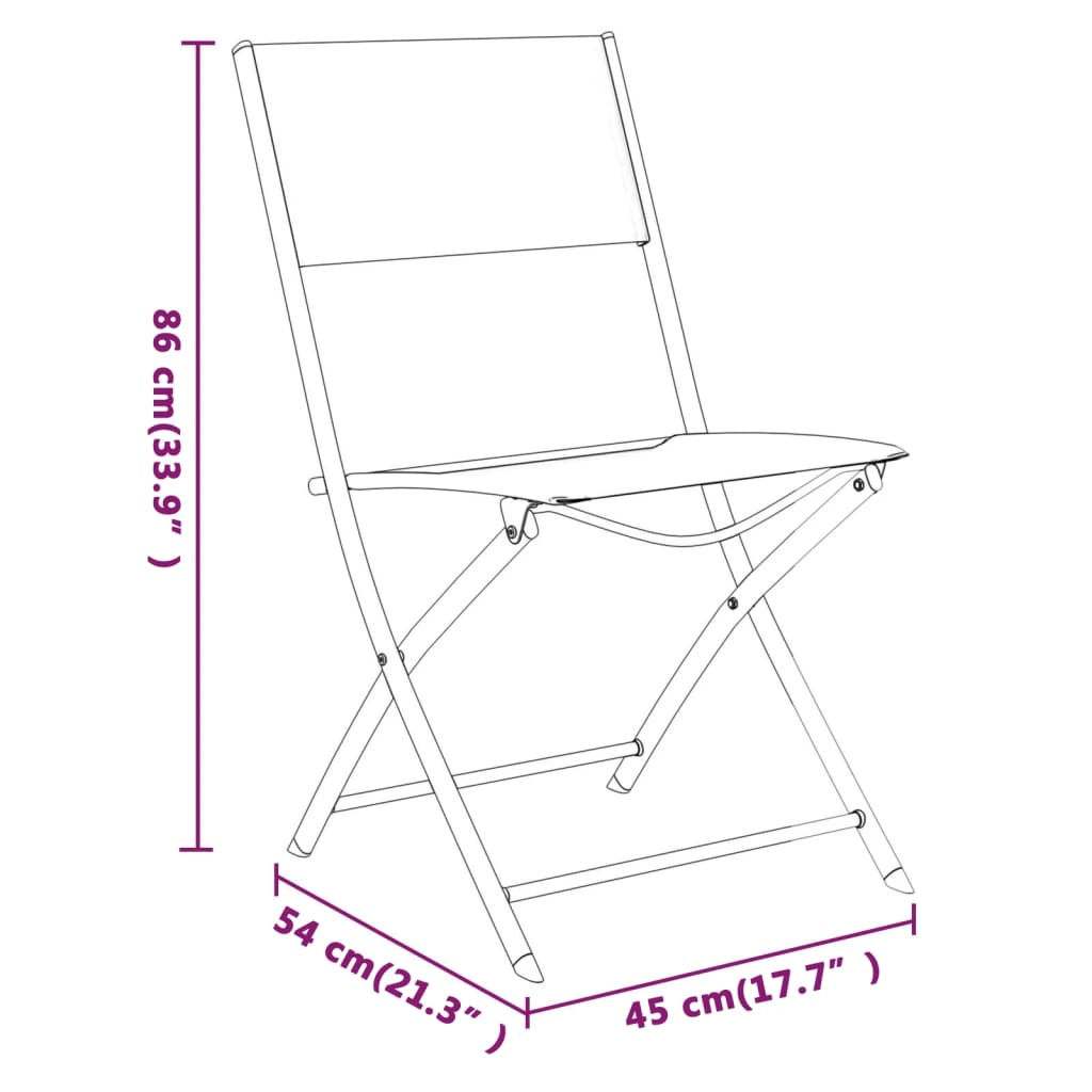 -Delige Tuinset Grijs En Zwart 5 180 cm tafellengte