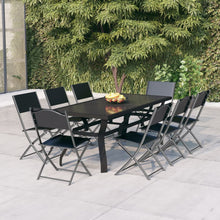 -Delige Tuinset Grijs En Zwart 9 180 cm tafellengte