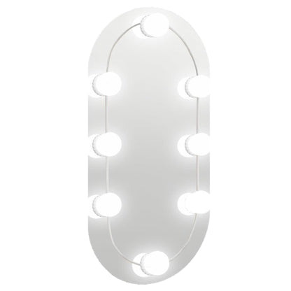 Spiegel met LED-verlichting 40x20 cm glas ovaal 40 x 20 cm met LED ovaal
