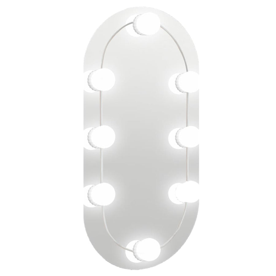 Spiegel met LED-verlichting 40x20 cm glas ovaal 40 x 20 cm met LED ovaal