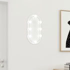 Spiegel ovaal 40x20 cm met LED-verlichting