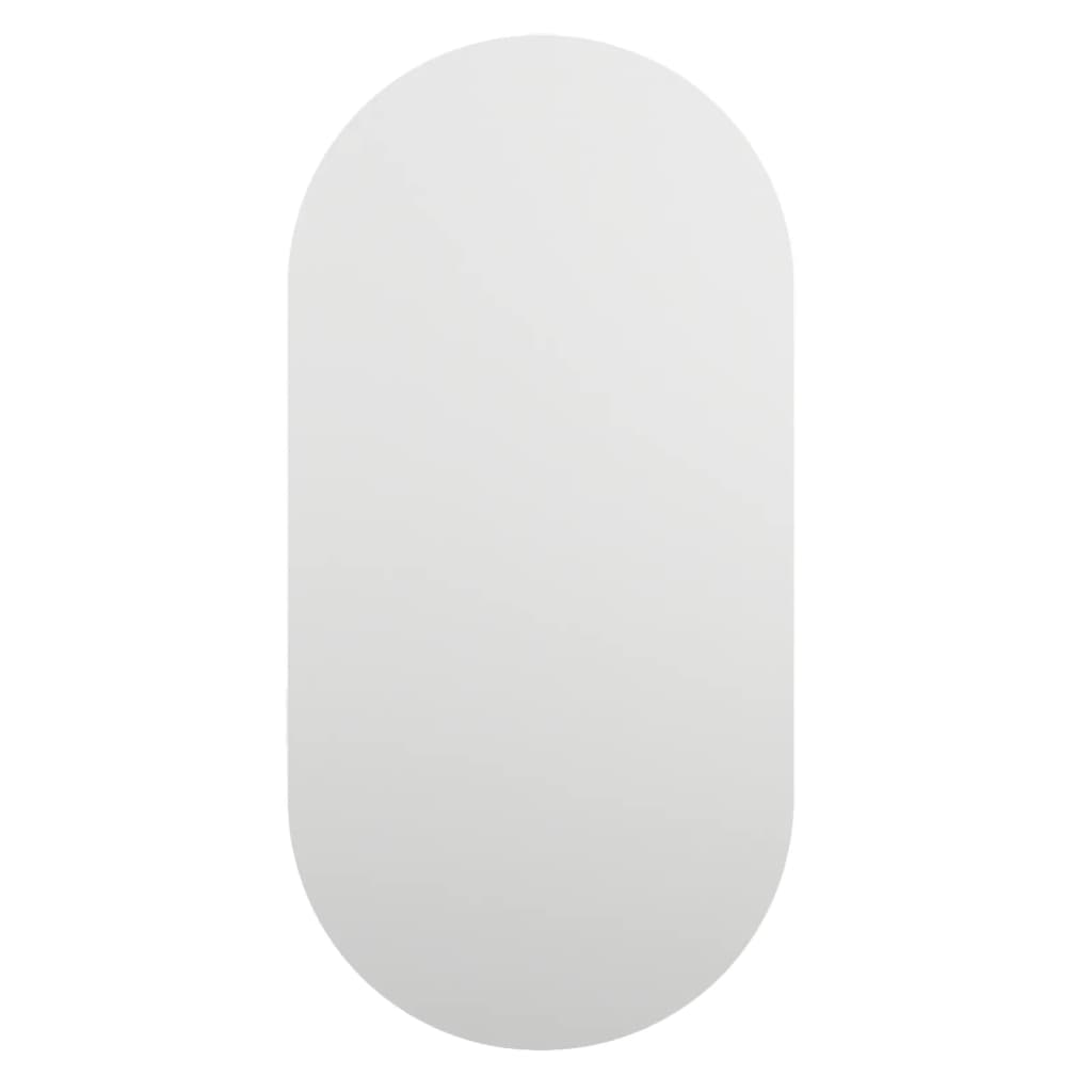 Spiegel met LED-verlichting ovaal 80x40 cm glas 1 80 x 40 cm ovaal
