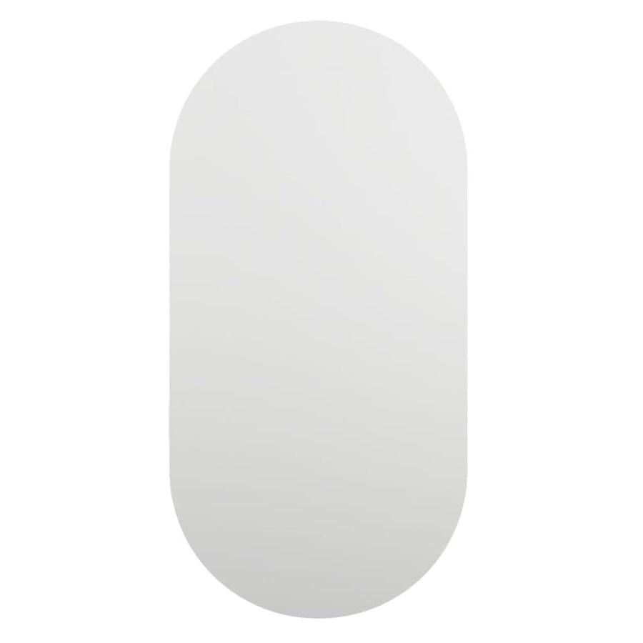 Spiegel met LED-verlichting ovaal 80x40 cm glas 1 80 x 40 cm ovaal