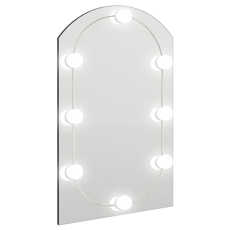 Spiegel met LED-verlichting boog 60x40 cm glas 1 60 x 40 cm Boog