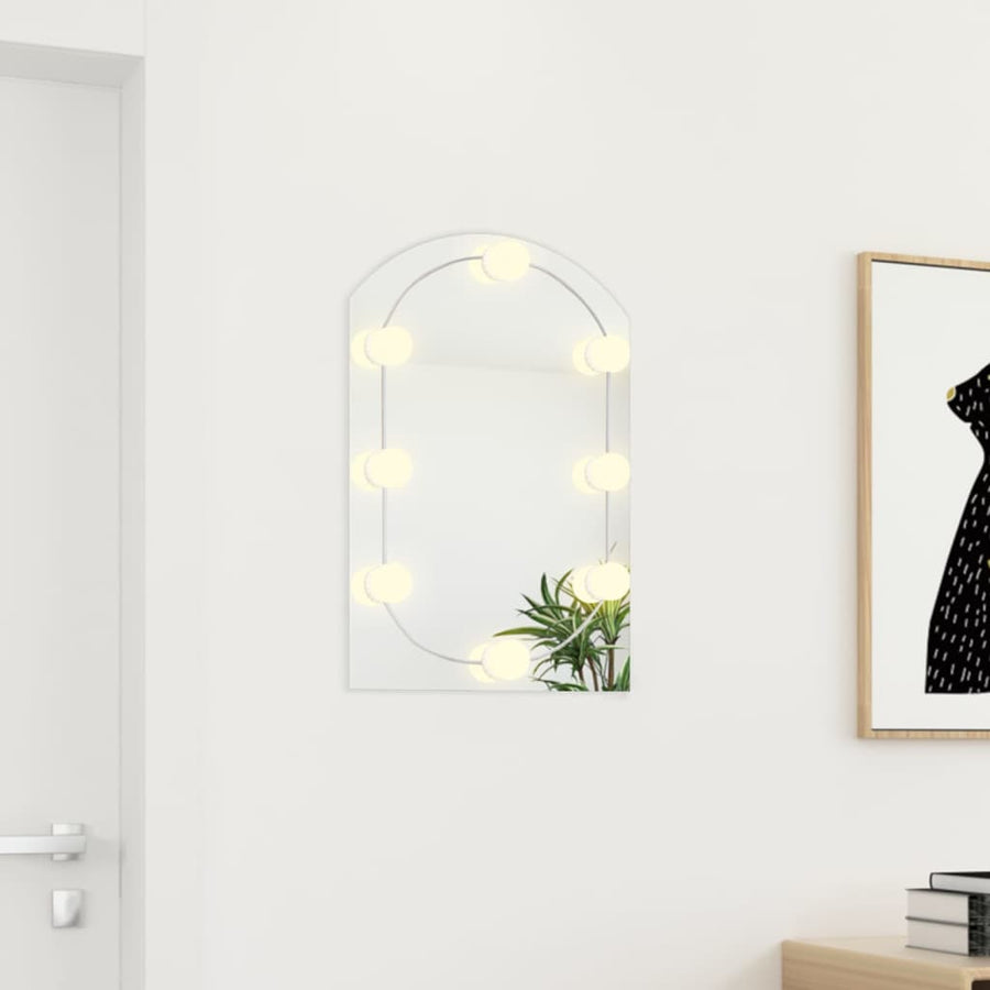 Spiegel met LED-verlichting boog 60x40 cm glas 1 60 x 40 cm Boog
