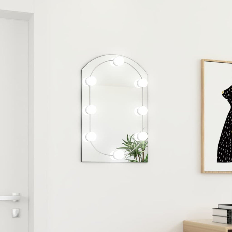 Spiegel met LED-verlichting boog 60x40 cm glas 1 60 x 40 cm Boog