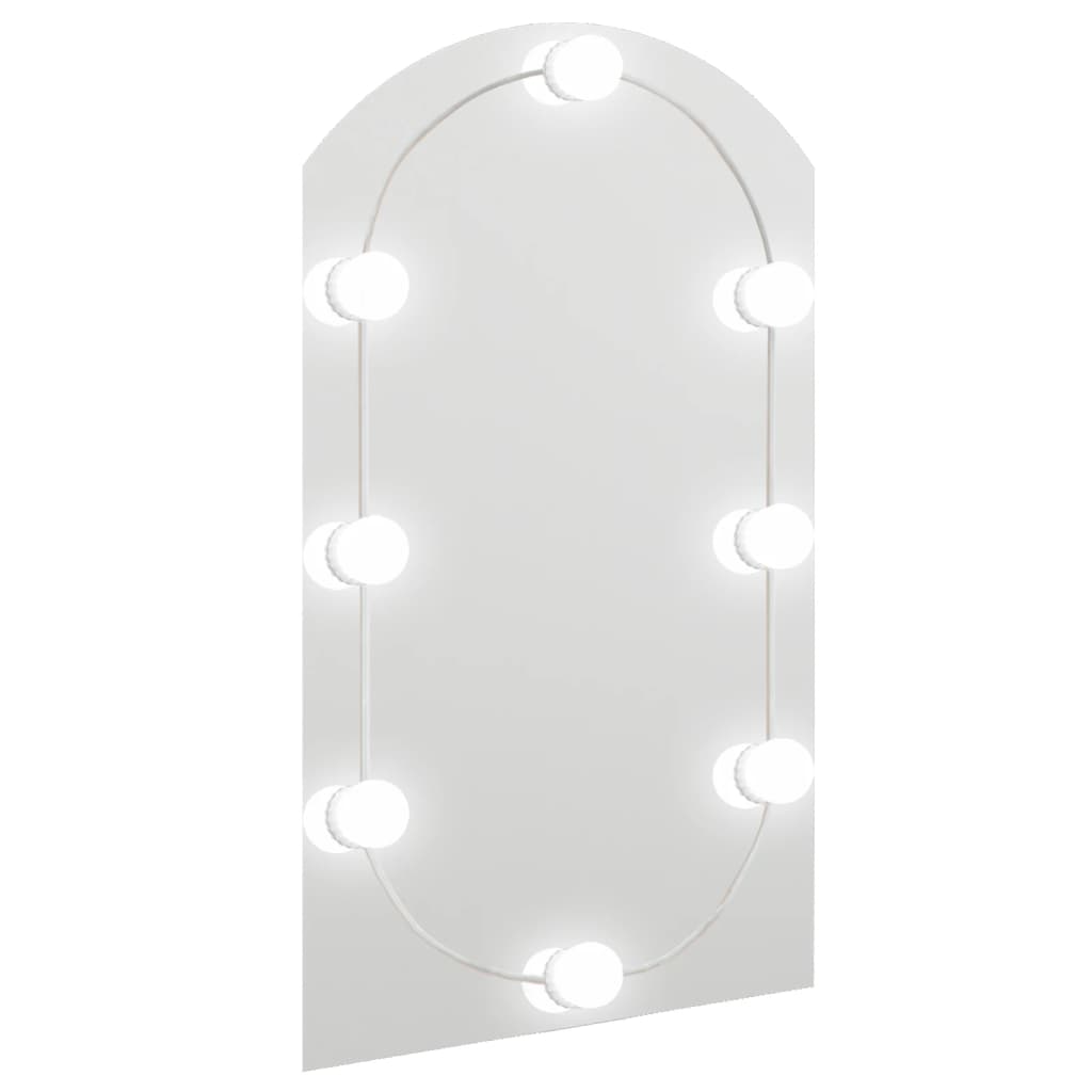 Spiegel met LED-verlichting boog 70x40 cm glas 1 70 x 40 cm Boog