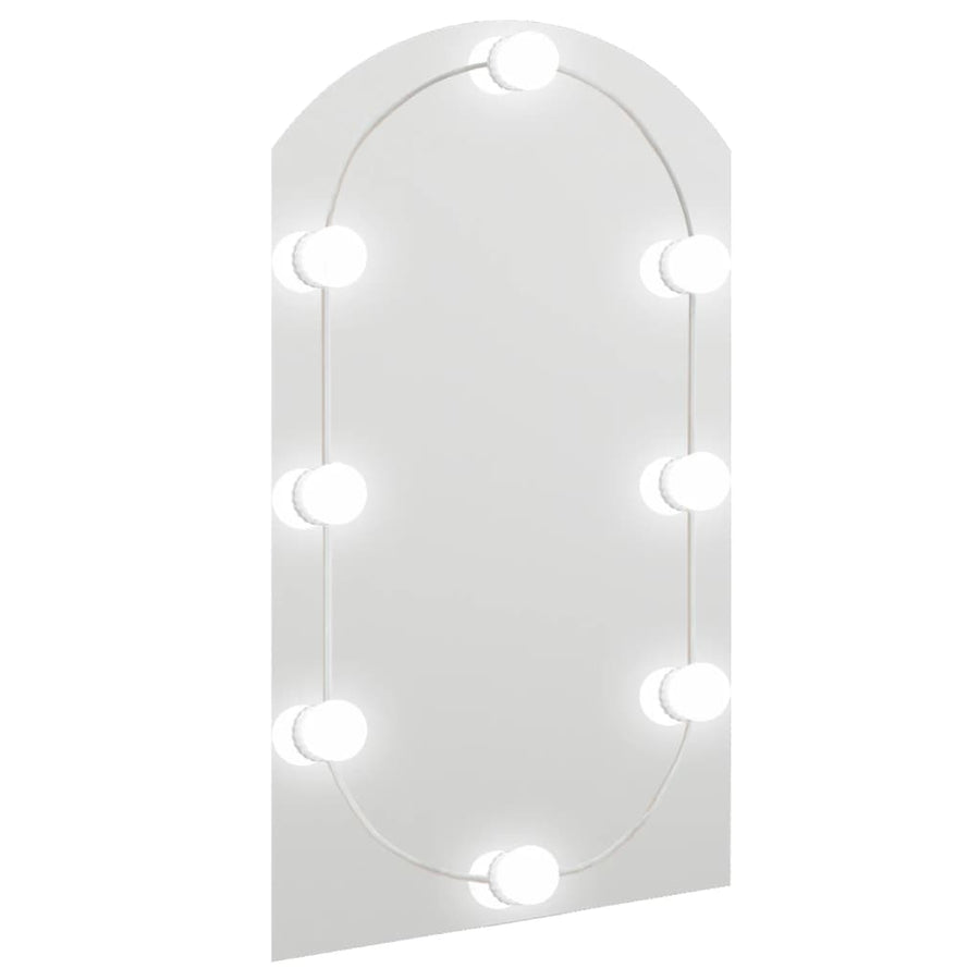 Spiegel met LED-verlichting boog 70x40 cm glas 1 70 x 40 cm Boog