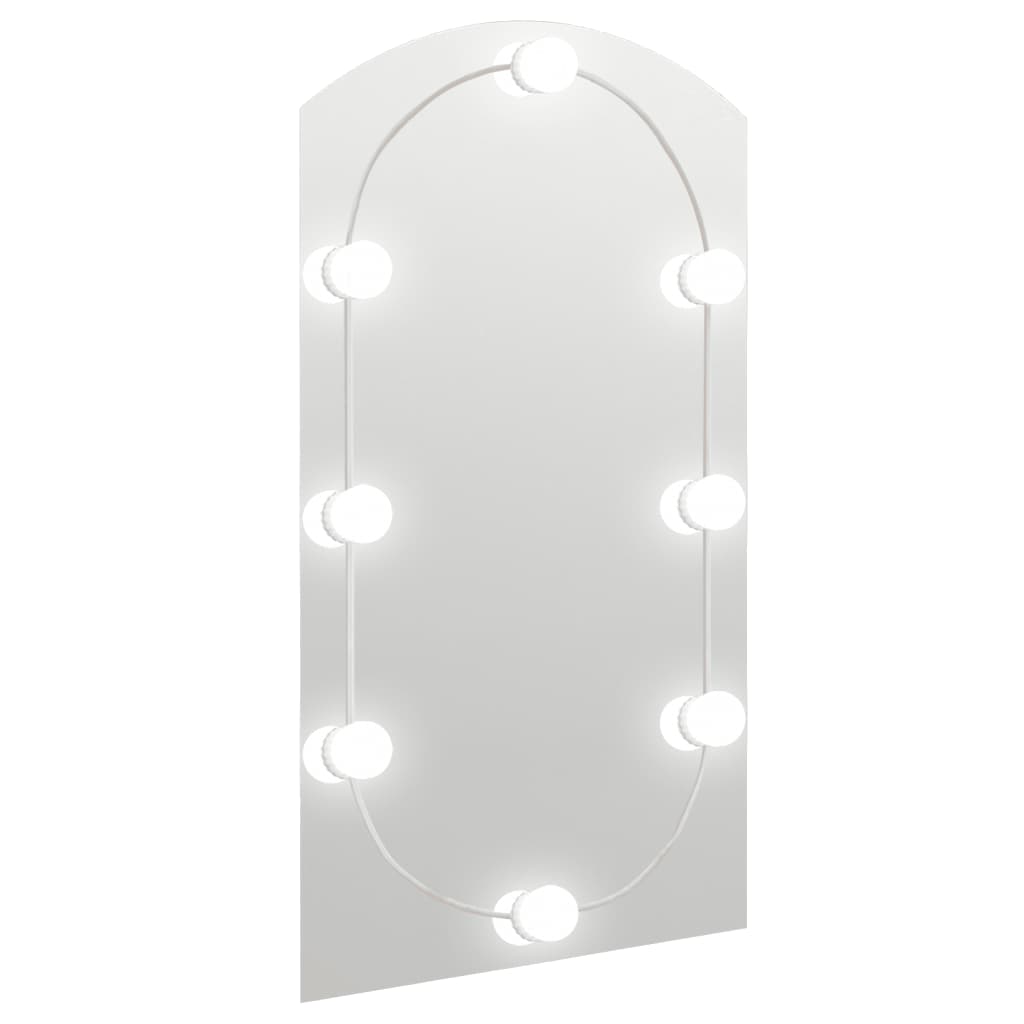Spiegel met LED-verlichting boog 90x45 cm glas 90 x 45 cm met LED Boog