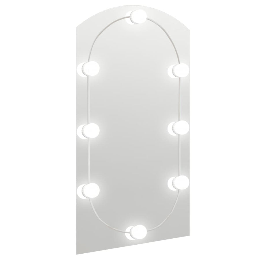 Spiegel met LED-verlichting boog 90x45 cm glas 90 x 45 cm met LED Boog