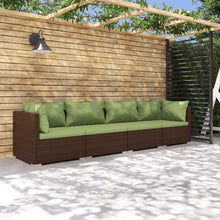 4-Delige Loungeset Met Kussens Poly Rattan 1