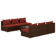 7-Delige Loungeset Met Kussens Poly Rattan 1