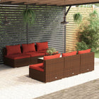 7-Piece Lounge Set With Cushions Poly Rattan 1