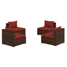 4-Delige Loungeset Met Kussens Poly Rattan 1