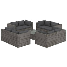 9-Delige Loungeset Met Kussens Poly Rattan 1
