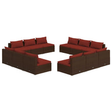 12-Delige Loungeset Met Kussens Poly Rattan 1