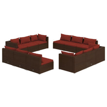 12-Delige Loungeset Met Kussens Poly Rattan 1