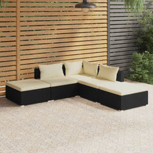 5-Delige Loungeset Met Kussens Poly Rattan 1