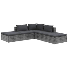 5-Delige Loungeset Met Kussens Poly Rattan 1
