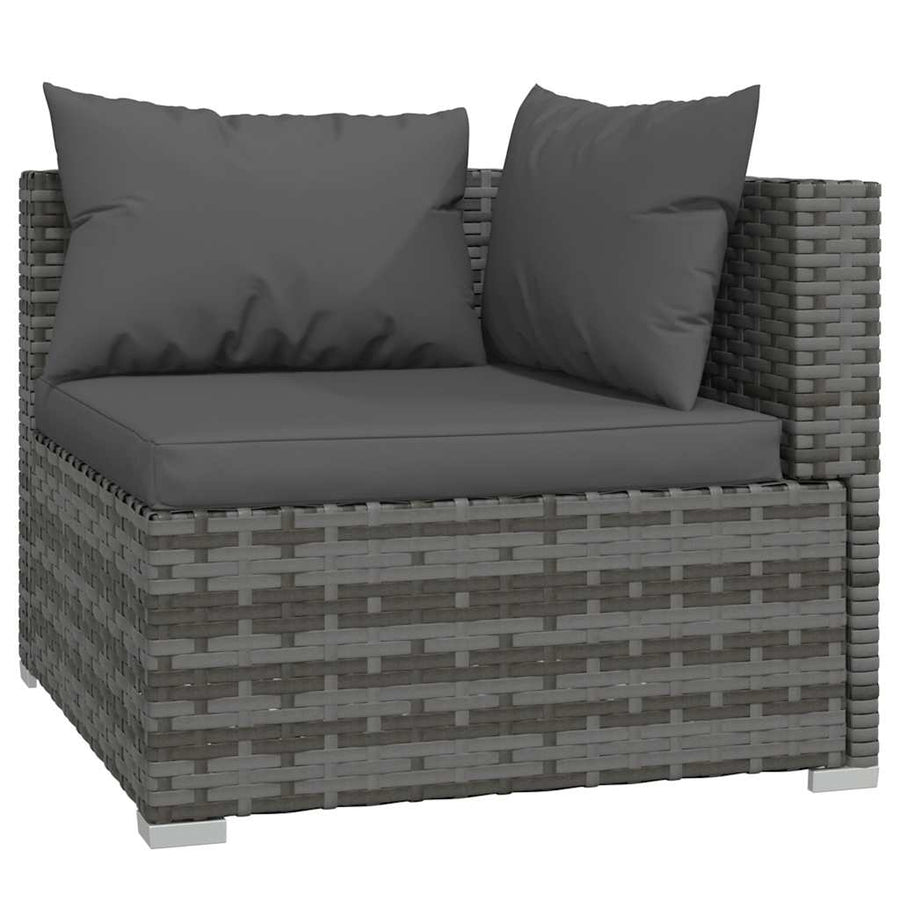 5-Delige Loungeset Met Kussens Poly Rattan 1