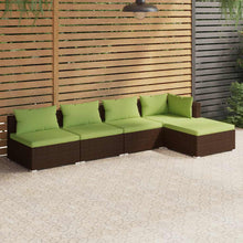 5-Delige Loungeset Met Kussens Poly Rattan 1