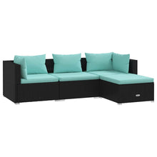 4-Delige Loungeset Met Kussens Poly Rattan 1