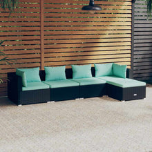 5-Delige Loungeset Met Kussens Poly Rattan 1