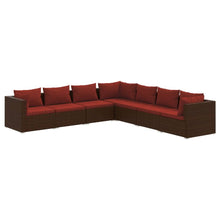 7-Delige Loungeset Met Kussens Poly Rattan 1