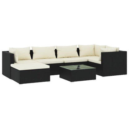 7-Delige Loungeset Met Kussens Poly Rattan 1