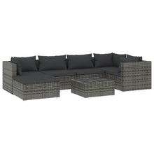 7-Delige Loungeset Met Kussens Poly Rattan 1