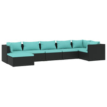 7-Delige Loungeset Met Kussens Poly Rattan 1