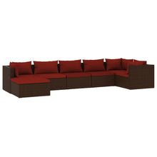 7-Delige Loungeset Met Kussens Poly Rattan 1