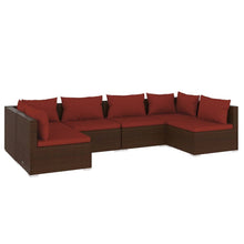 6-Delige Loungeset Met Kussens Poly Rattan 1