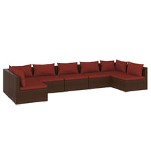 7-Delige Loungeset Met Kussens Poly Rattan 1