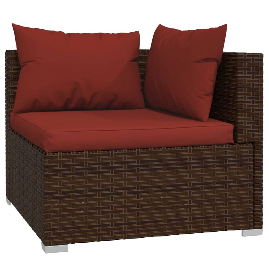 7-Delige Loungeset Met Kussens Poly Rattan 1