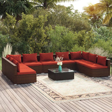 10-Delige Loungeset Met Kussens Poly Rattan 1