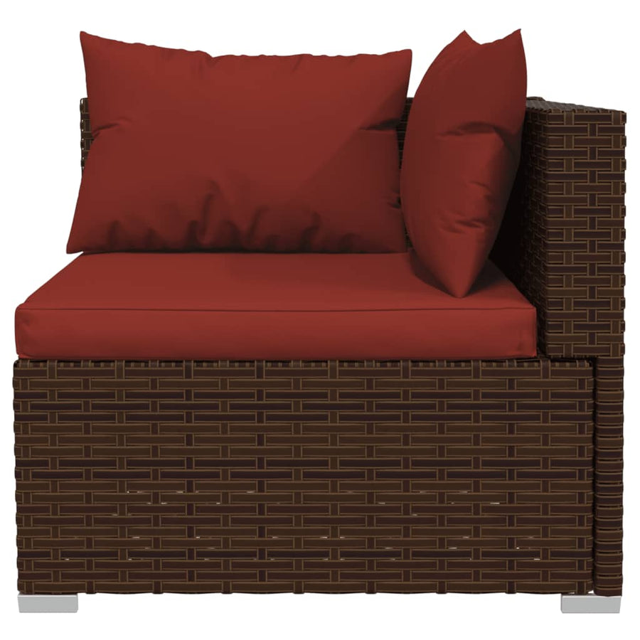 6-Delige Loungeset Met Kussens Poly Rattan 1