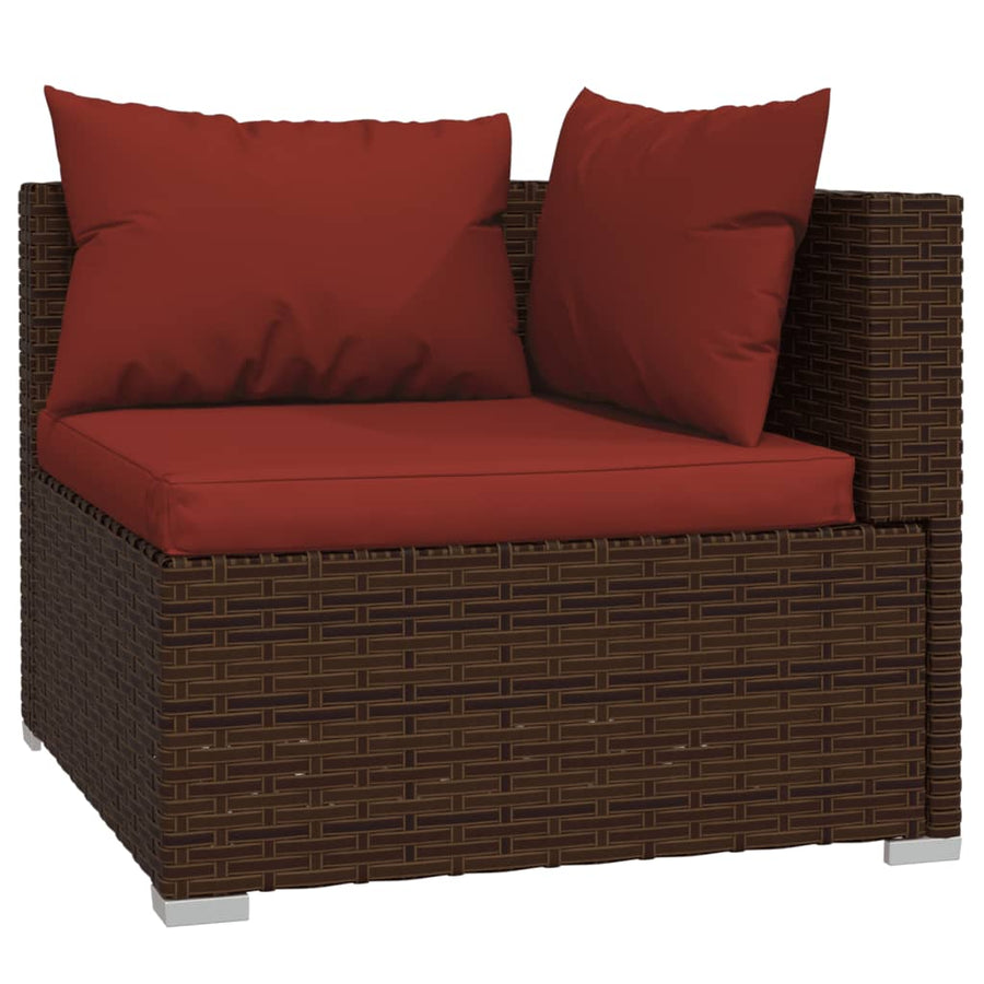 6-Delige Loungeset Met Kussens Poly Rattan 1