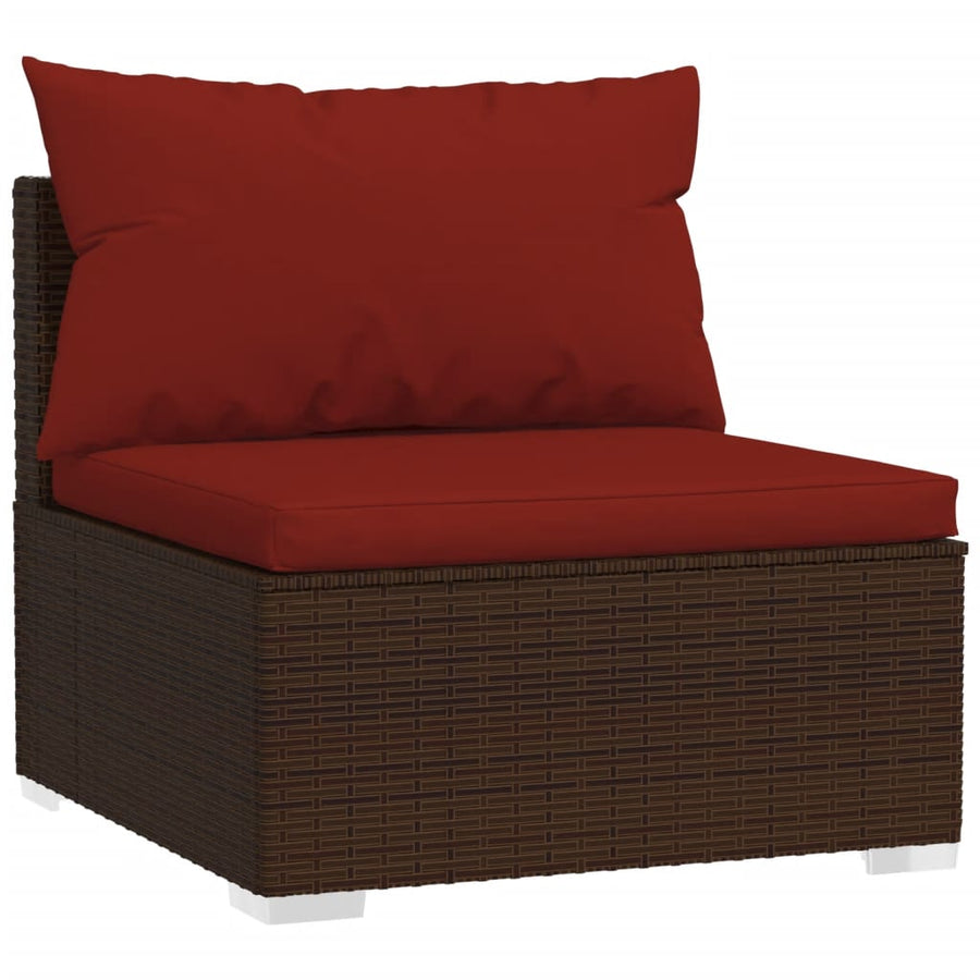 6-Delige Loungeset Met Kussens Poly Rattan 1